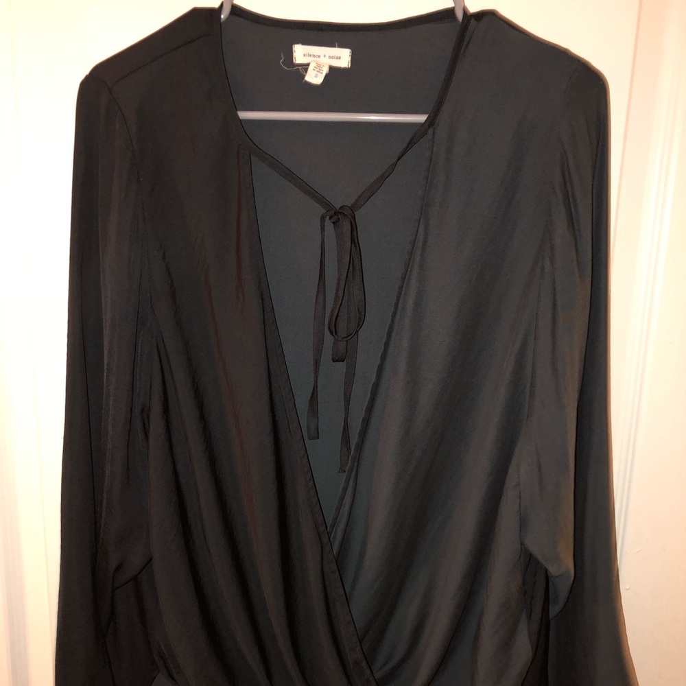 Black silky shirt